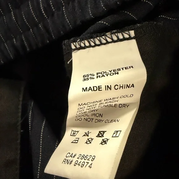 Stussy Pinstripe Pants Skateboard Navy Size L - Picture 6 of 11